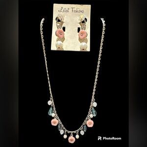 Fashion floral necklace & erring set